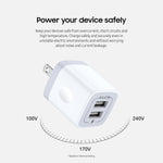 Dual-Port USB Wall Charger Adapter for iPhone and Samsung