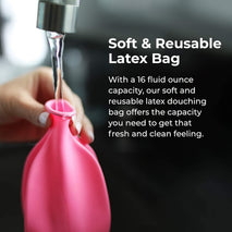 Flents reusable douche kit, compact, portable, feminine hygiene system, 16 fl oz, BPA-free, rubber