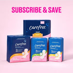 carefree maxi overnight pads with wings 28ct feminine care protection