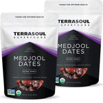 Organic Medjool Dates 1.5 Lbs Pits Removed Soft Chewy Texture Sweet Caramel Taste