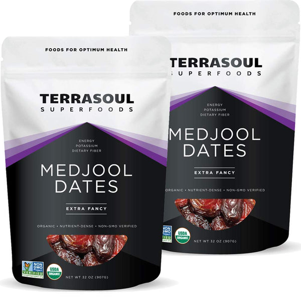 Organic Medjool Dates 1.5 Lbs Pits Removed Soft Chewy Texture Sweet Caramel Taste