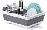 Collapsible dish drying rack for kitchen, RV, and camping use