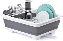 Collapsible dish drying rack for kitchen, RV, and camping use