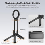 ULANZI MA38 Magnetic Phone Tripod for iPhone 17/16/15-52N Strong Magnet Foldable Hook for Magsafe Phone Tripod, Portable Mini Phone Stand for Desk w Arca Uka Mount & Back Magnetic for Vlog/Travel