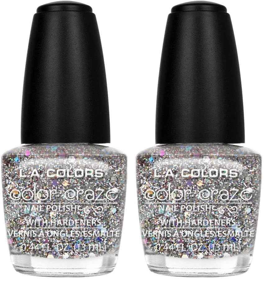 L.A. COLORS Color Craze Nail Polish, Glitter Bomb CNP543