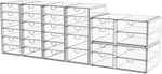 Acrylic Makeup Organizer with 19 Drawers for Bathroom Vanity Desk