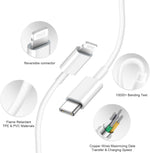 Fast Charging 20W PD USB C Wall Charger with 6FT Cable for iPhone and iPad