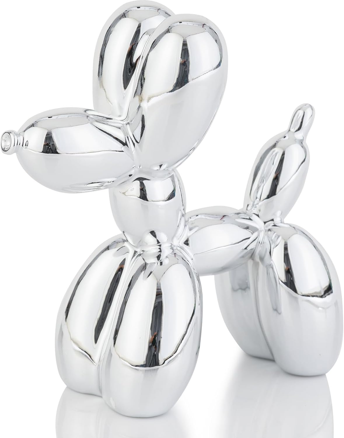 Red Balloon Dog Statue Decor, 4 inch Small Knick Knacks Balloon Dog Animal for Desk Shelf Décor