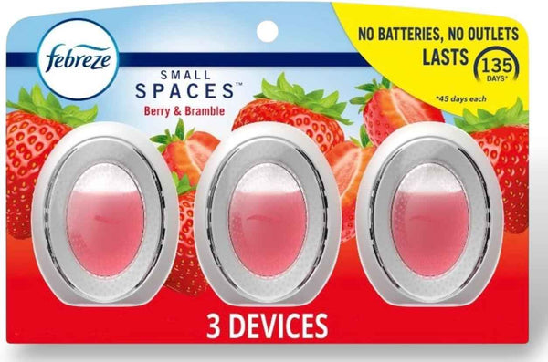 Febreze Bathroom Air Freshener, Odor-Fighting, Plug In Alternative, Air Fresheners for Home, Bathroom, & Kitchen, Closet Air Fresheners, Pet & Litter Box Odor Fighter, Refresh & Energize Scent, 4ct