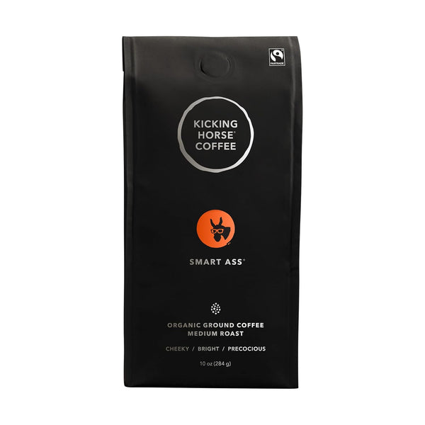 Kicking Horse Coffee, Kick Ass, Dark Roast, Ground, 10 Oz - Certified Organic, Fairtrade, Kosher Coffee
