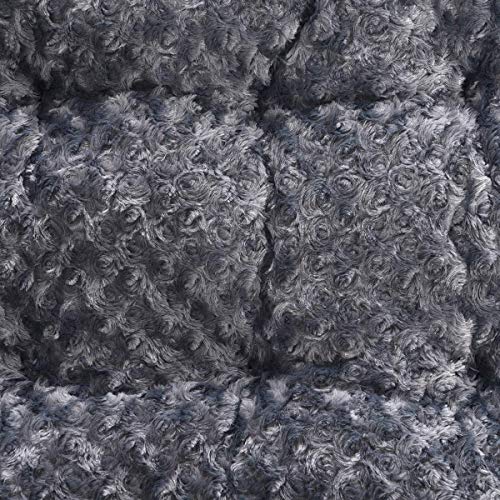 Basics Cat and Dog Bed and Crate Pad Machine Washable Gray X-Small 23 x 18 x 2.5 inches