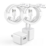 iPhone Charger,2Pack 6FT USB Wall Charger Fast Charging USB Cable Charging Cube Travel Plug Block with 6Foot Fast Cuble Lightning Cable Cord for iPhone 14 13 12 11 Pro Max XS XR X 8 7 SE2022 iPad