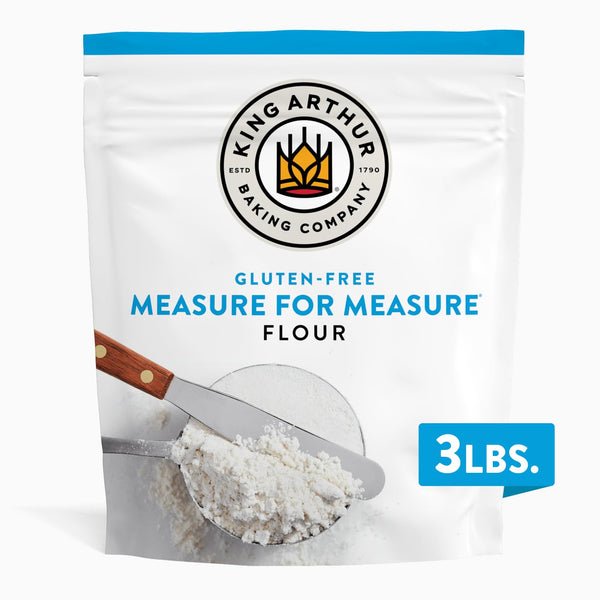 King Arthur Measure for Measure Gluten-Free Flour, 3 lbs, All-Purpose, Non-GMO, Kosher Certified for Baking Cookies, Cakes, Muffins