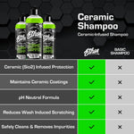 Ceramic Car Shampoo for Slick Car Wash - pH-Balanced Soap with Hydrophobic Protection - Enhances Coatings