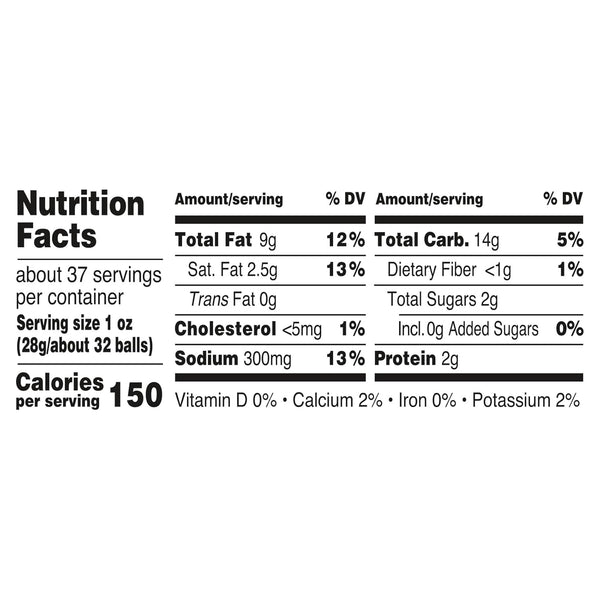 Utz Cheese Balls Barrel, 36.5 Oz, Reusable Container, Gluten Free