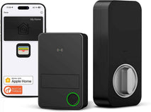 X3 Apple Home Key Door Lock Deadbolt, iOS ONLY, Smart Keyless Entry Door Lock with Fingerprint, Works with HomeKit Over Thread (Border Router), Voice/App/Remote Control, IP65 Weatherproof, Black