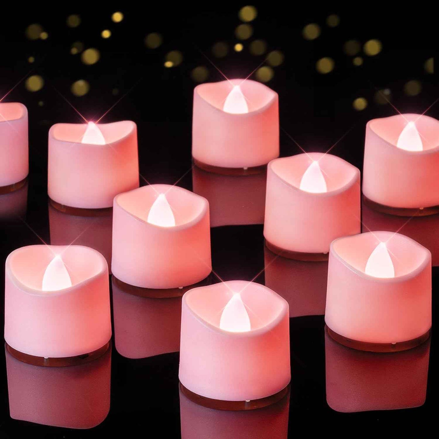 Homemory 12Pcs Flickering Flameless Candle Battery Operated, 200+Hours Fake Electric LED Tea Lights for Votive, Centerpiece Table Decorations, Wedding, Aniversary, Halloween, Christmas