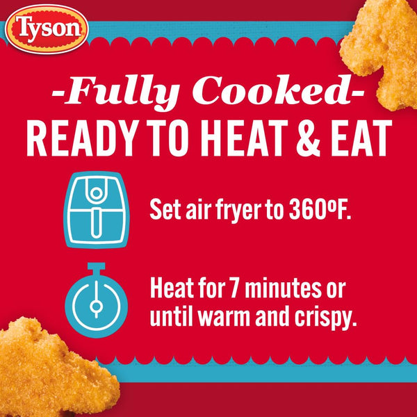 Tyson Fully Cooked Fun Dinosaur Chicken Nuggets, 29 oz (Frozen)