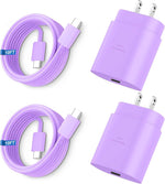 Super Fast Charger Type C, 25W USB C Wall Charger Fast Charging for Samsung Galaxy S25 Ultra/S25/S25+/S24+/S24 Ultra/S24/S24+/S23 Ultra/S22 Ultra/S21 with 10FT Long Android Type C Charger Cable 2Pack