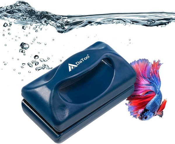 Aquarium magnet scrubber with super strong magnet and cleaning pads for small fish tanks up to 8mm thick