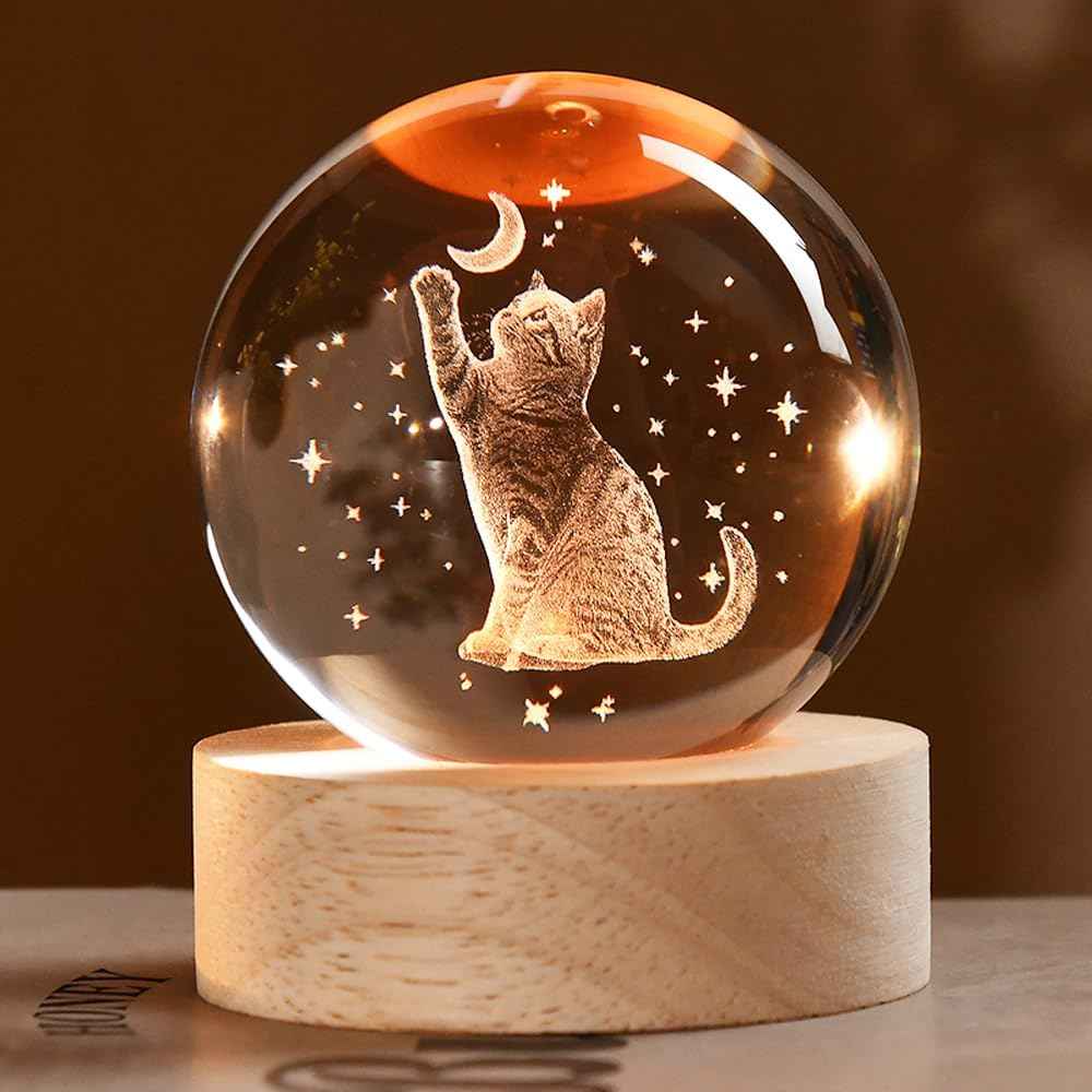 3D Couple Crystal Ball Love Gifts for Her Valentine's Gifts for Women 60mm Glass Romantic Gift for Wife Globe Decor Love Gifts Anniversary Christmas Birthday Gifts