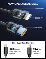 SUPERONE 4-in-1 Car Charger - Fast Dual USB, USB-C & Lightning for iPhone, Galaxy, Pixel