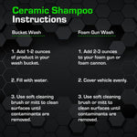 Ceramic Car Shampoo for Slick Car Wash - pH-Balanced Soap with Hydrophobic Protection - Enhances Coatings