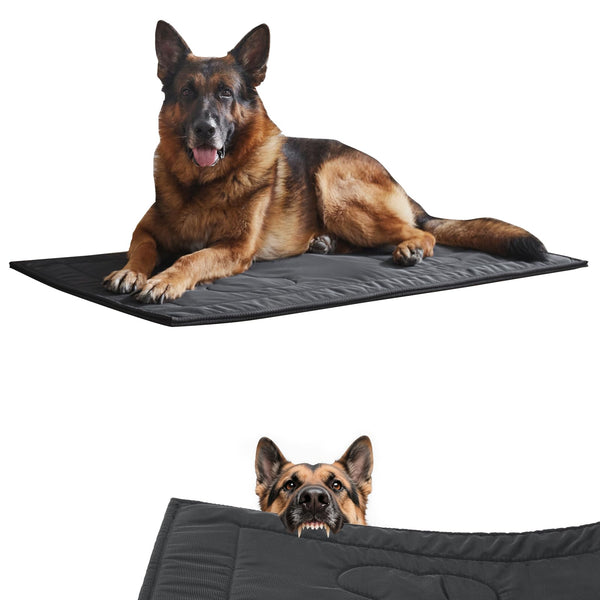 Chew proof dog crate pad for large dogs, indestructible and waterproof, machine washable, durable kennel pad for aggressive chewers, 28x41 inches