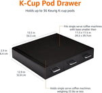 Amazon Basics K-Cup Compatible Coffee Pod Storage Drawer with 3 Easy-Open Drawers and 36 Pod Capacity