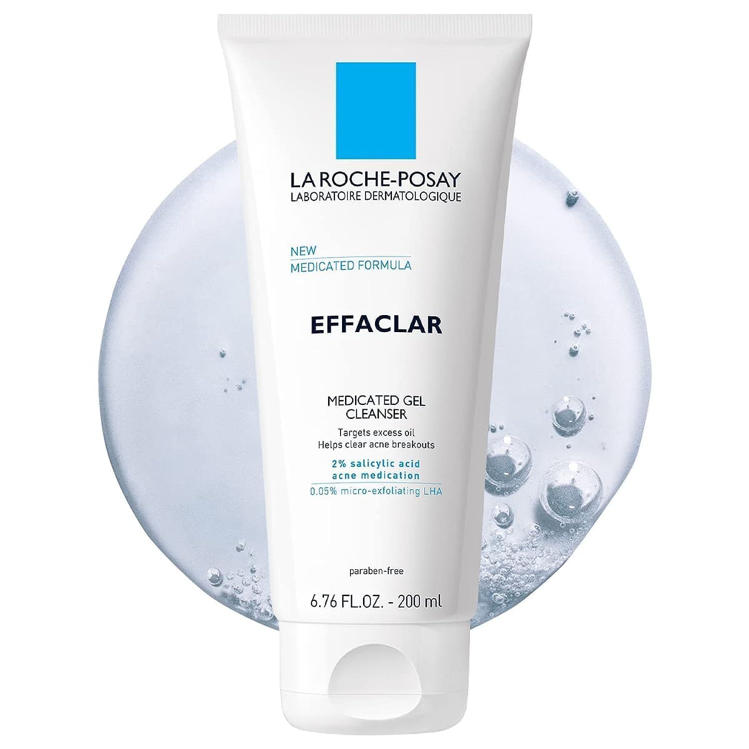 la roche posay effaclar medicated gel cleanser, 2% salicylic acid, lha ...