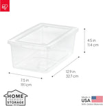 IRIS USA 20-Pack Clear Storage Bins with Lids for Closet Shelves and Classroom Organization