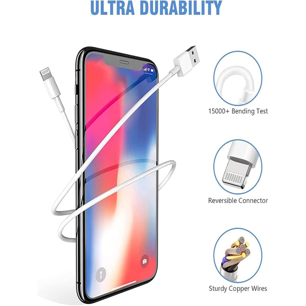 iPhone Charger,2Pack 6FT USB Wall Charger Fast Charging USB Cable Charging Cube Travel Plug Block with 6Foot Fast Cuble Lightning Cable Cord for iPhone 14 13 12 11 Pro Max XS XR X 8 7 SE2022 iPad