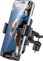 Secure Bike Phone Holder Mount for Handlebars, Compatible with 4.5-6.8 Inch Smartphones
