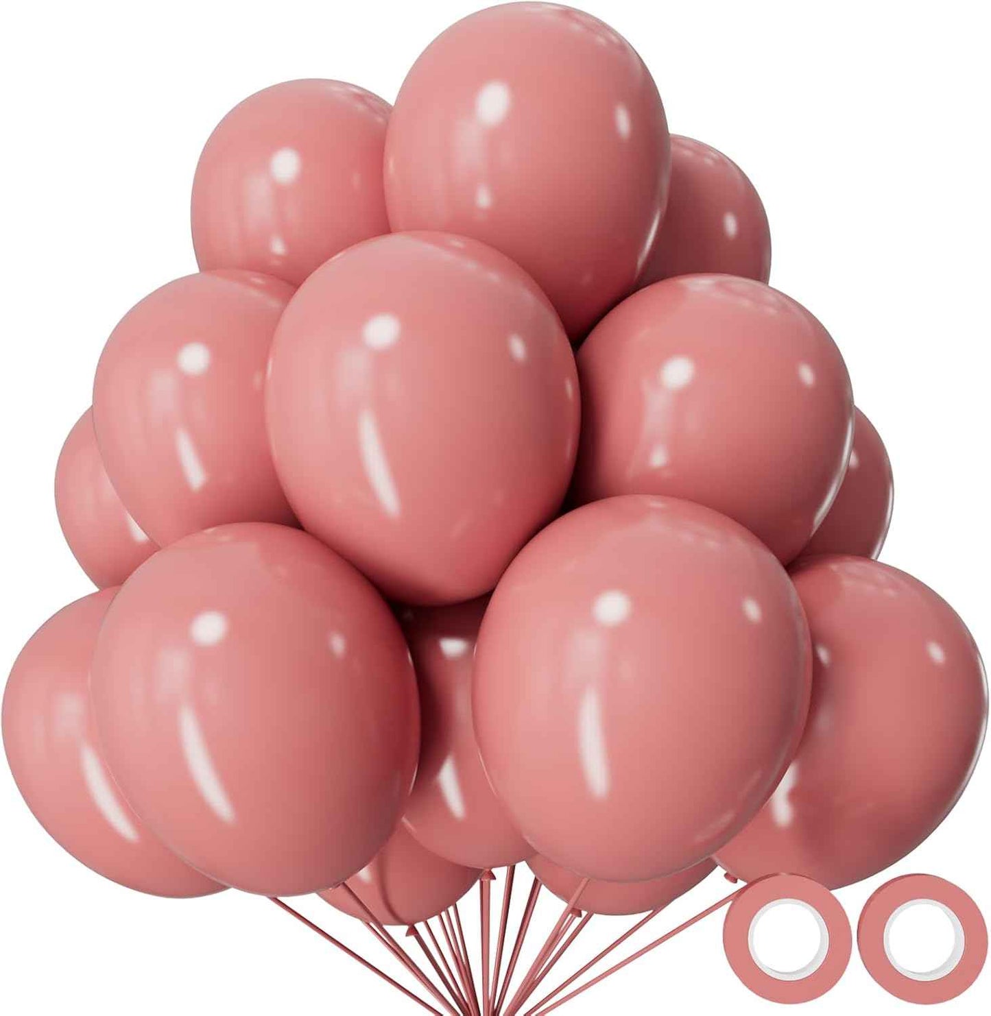 Red Balloon 110pcs, Red Latex Balloons12 inch for Birthday Valentine's Day Wedding(with 2 Ribbons).