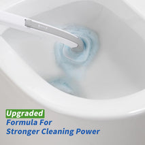 Disposable Toilet Brush - Toilet Bowl Cleaner, Toilet Cleaning Supplies, Toilet Brush with Holder, 14 Refills for Deep Cleaning and Hygienic Bathroom Maintenance