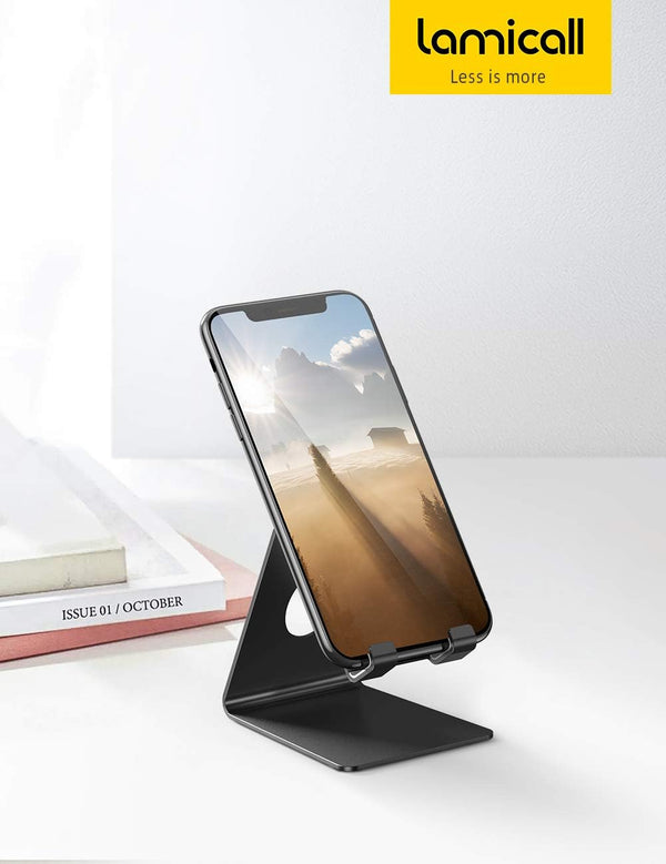 Lamicall Cell Phone Stand for Office Desk - Black