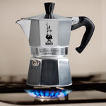Bialetti Moka Express Stovetop Espresso Maker, Natural Silver, 6 Cups