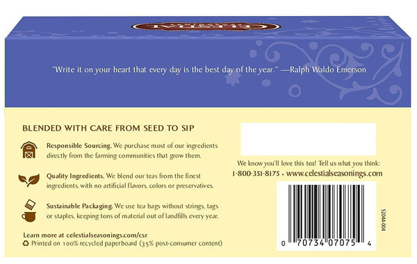 Celestial Seasonings Herb Tea True Blueberry 20 Bag Pack of 2