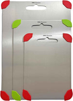 100% Pure Titanium Cutting Board with Non Slip Silicon Pads for Kitchen, Non Toxic and Dishwasher Safe