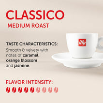 Illy Caffe Medium Roast Espresso Classico Ground Coffee, 8.8 OZ