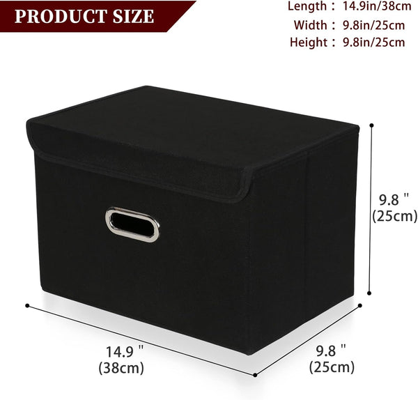 StoreOne Fabric Storage Cube Bins for Home and Bedroom Organization