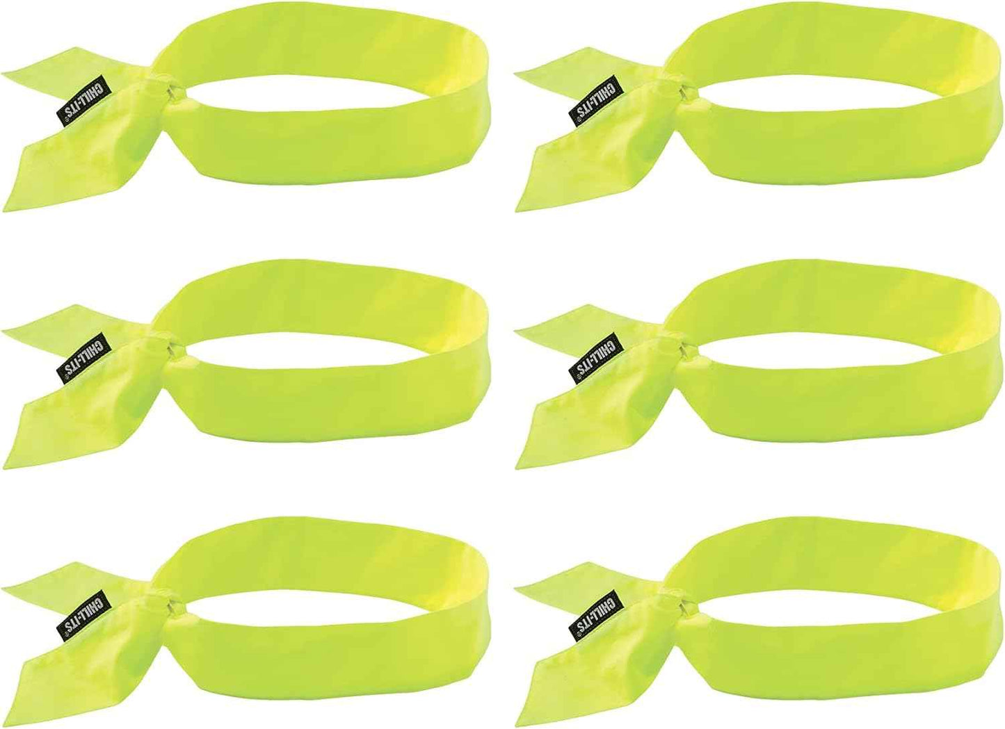 Ergodyne Chill Its 6700 Cooling Bandana, Evaporative Polymer Crystals for Cooling Relief, Tie for Adjustable Fit, Blue