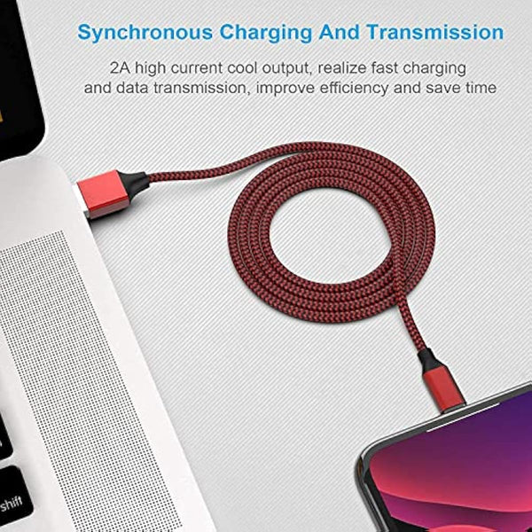 [Apple MFi Certified] 6Pack 3/3/6/6/6/10 FT iPhone Charger Nylon Braided Fast Charging Lightning Cable Compatible iPhone 14 Pro/13 mini/13/12/11 Pro MAX/XR/XS/8/7/Plus/6S/SE/iPad