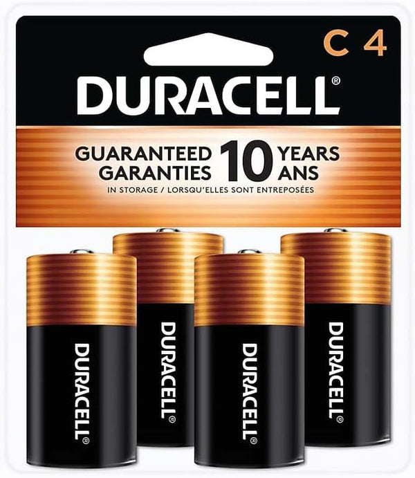 Duracell Coppertop C Batteries, 8 Count (Pack of 1), C Battery with Long-lasting Power, All-Purpose Alkaline Battery for Household and Office Devices