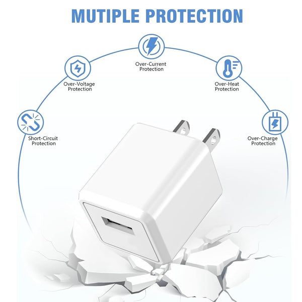 iPhone Charger,2Pack 6FT USB Wall Charger Fast Charging USB Cable Charging Cube Travel Plug Block with 6Foot Fast Cuble Lightning Cable Cord for iPhone 14 13 12 11 Pro Max XS XR X 8 7 SE2022 iPad
