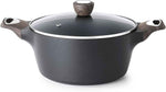 SENSARTE Ceramic Nonstick Stock Pot with Lid, 2.6/4.5/6.6/8.5 QT Soup Pot Casserole Pot, Non-toxic Healthy Pasta Pot, Large Cooking Pot Stew Pot, Induction Compatible, PFOA PFAS PTFE Free, White