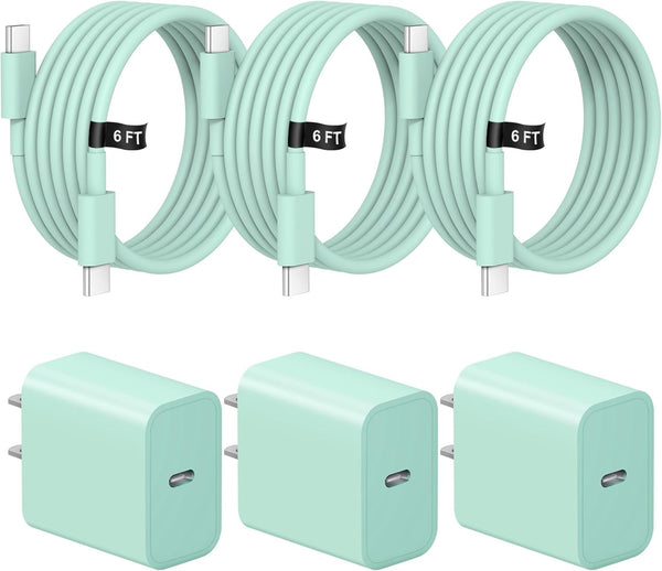 iPhone Charger Fast Charging 10FT iPhones 17 16 15 Charger 3 Pack Type C Chargers USB C Charger Compatible with iPhone Air 17/17 Plus/17 Pro/17 Pro Max/16/16 Plus/16 Pro/16 Pro Max/15