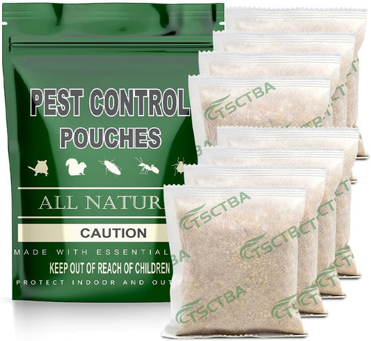 Pest Control Pouches, Mice Repellent Indoor, Rodent Repellent, Mouse Repellent, Mouse Deterrents, Rat Repellent for House,Roach,Spider,Roach,Ant,Mosquito,Silverfish and Lizard Repellent- 8P