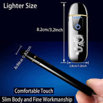 Dragon Smart USB Rechargeable Mini Electric Lighter - Touch Ignition, Windproof, Flameless Plasma Lighter with Battery Indicator