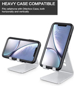 Adjustable Cell Phone Stand with Aluminum Base and Charging Port